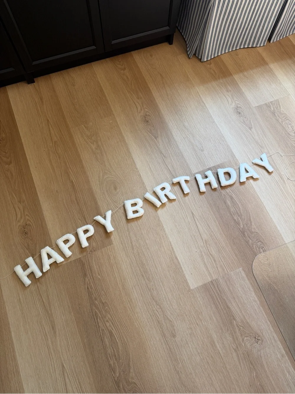 Happy Birthday Felt Garland 3D